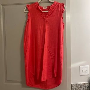 LINEN coral dress